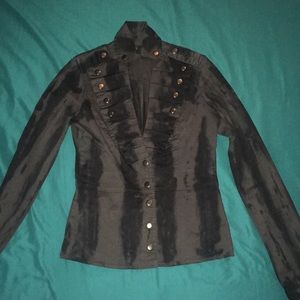 Long sleeve grey army jacket